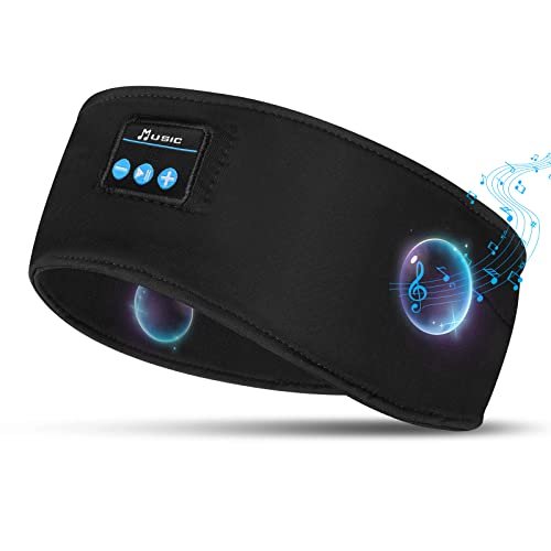 Flintronic Écouteurs de sommeil Bluetooth, Écouteurs de sommeil sans fil avec haut-parleurs stéréo HD pour hommes/femmes, pour dormir, insomnie, sport